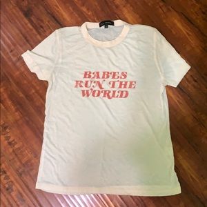 Pacsun (LA hearts) light pink T-shirt